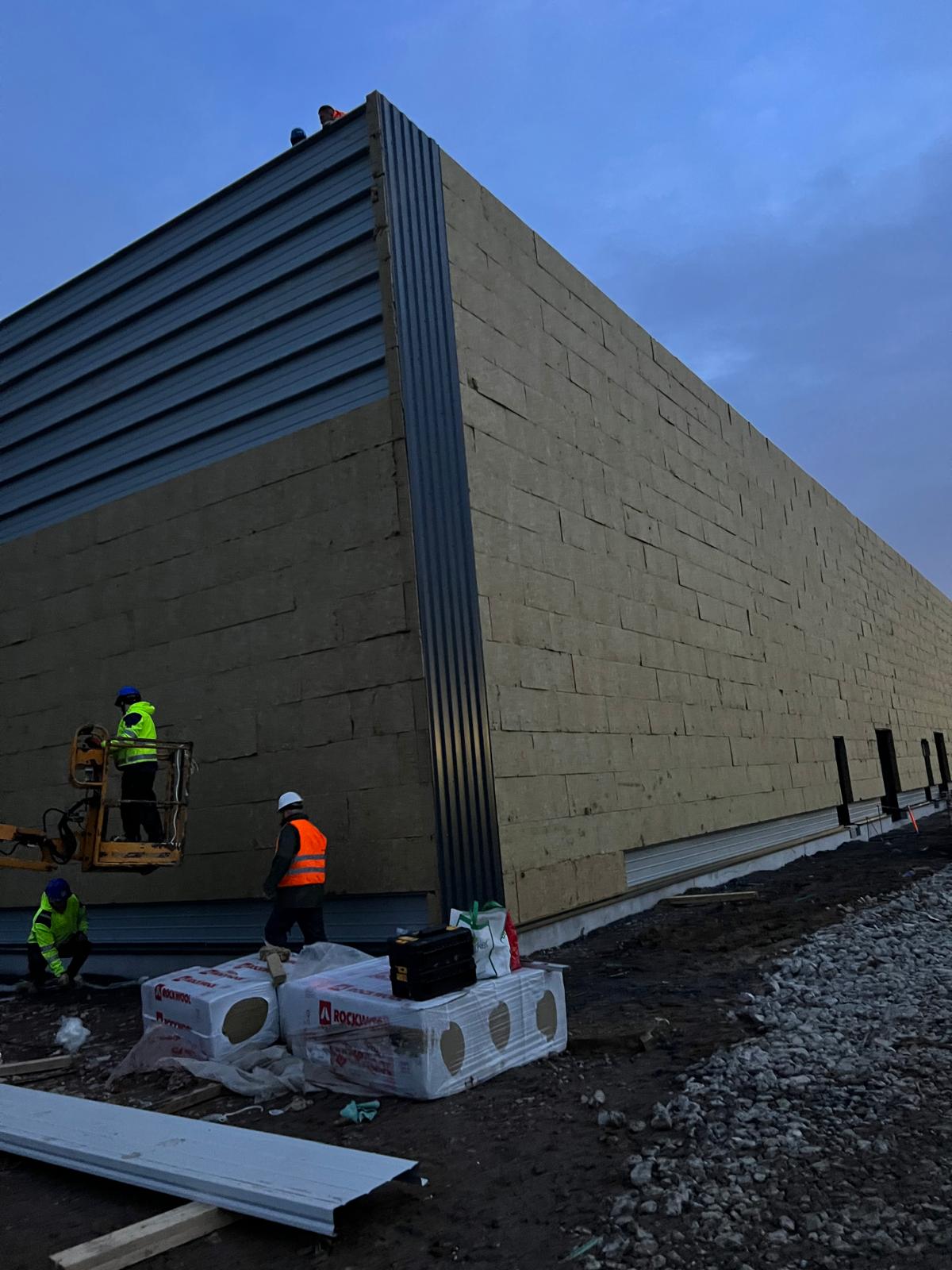 Construction de mur en cours