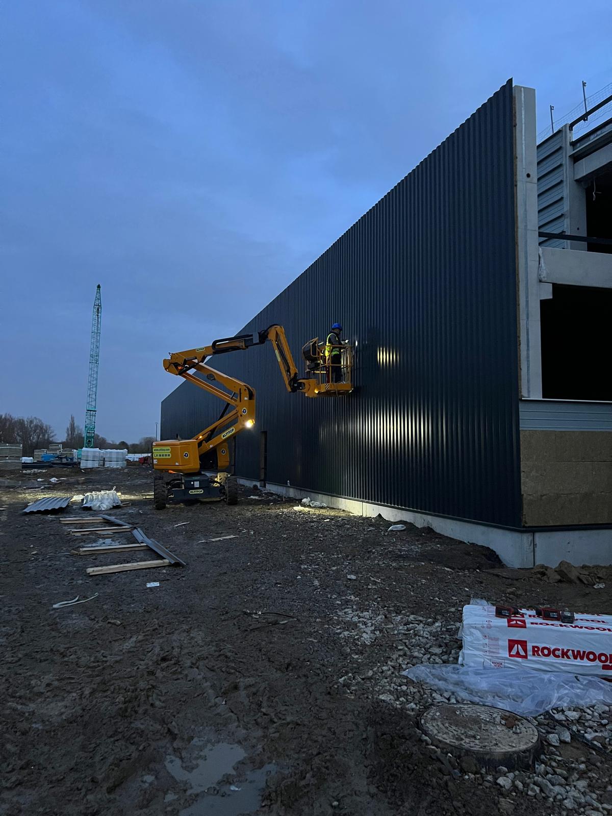 Travaux de construction nocturne